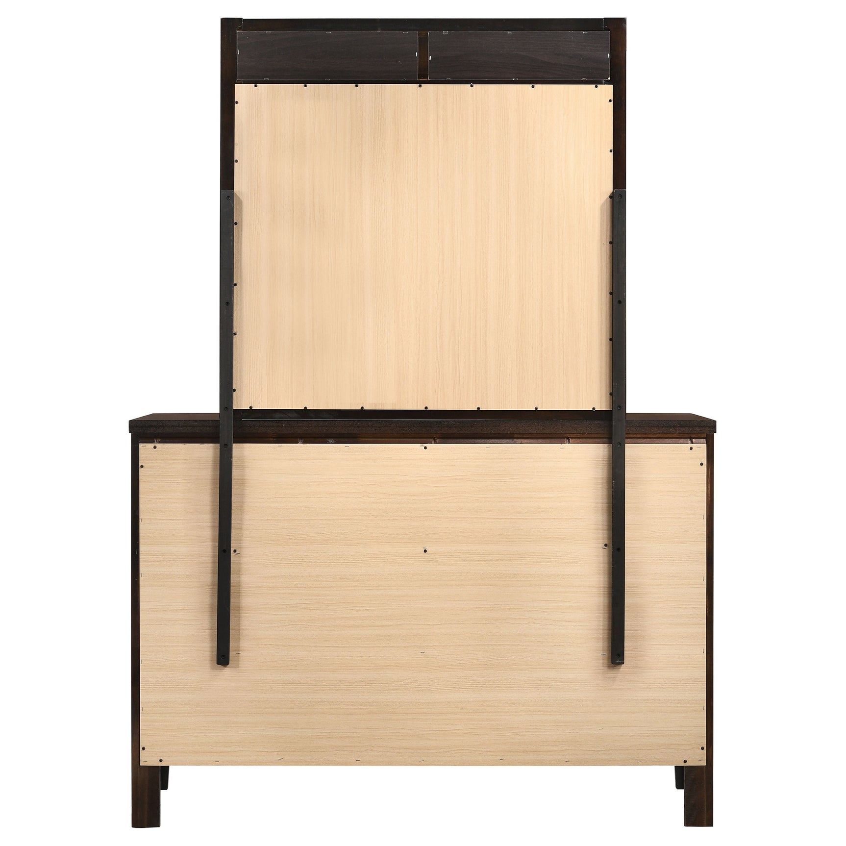 Carlton 6-drawer Dresser with Mirror Cappuccino - Tampa Furniture Outlet