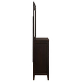 Carlton 6-drawer Dresser with Mirror Cappuccino - Tampa Furniture Outlet