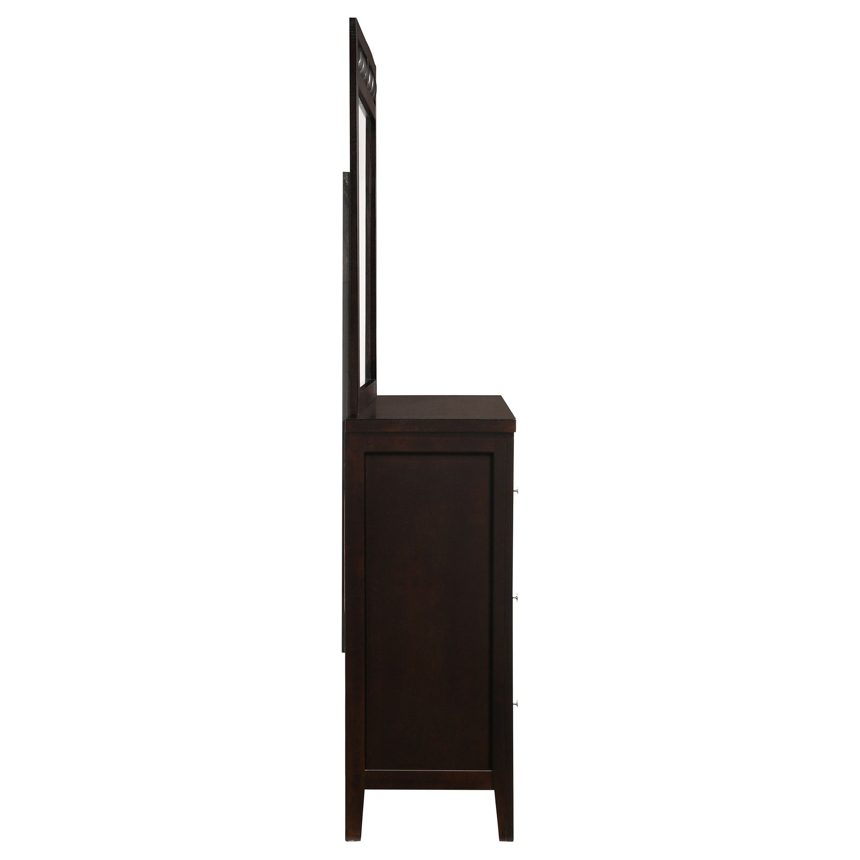 Carlton 6-drawer Dresser with Mirror Cappuccino - Tampa Furniture Outlet