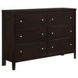 Tampa Furniture Outlet - Coaster - Carlton 6-drawer Dresser Cappuccino - 202093