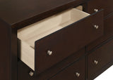 Carlton 6-drawer Dresser Cappuccino - Tampa Furniture Outlet