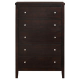 Carlton 5-drawer Bedroom Chest Cappuccino - Tampa Furniture Outlet