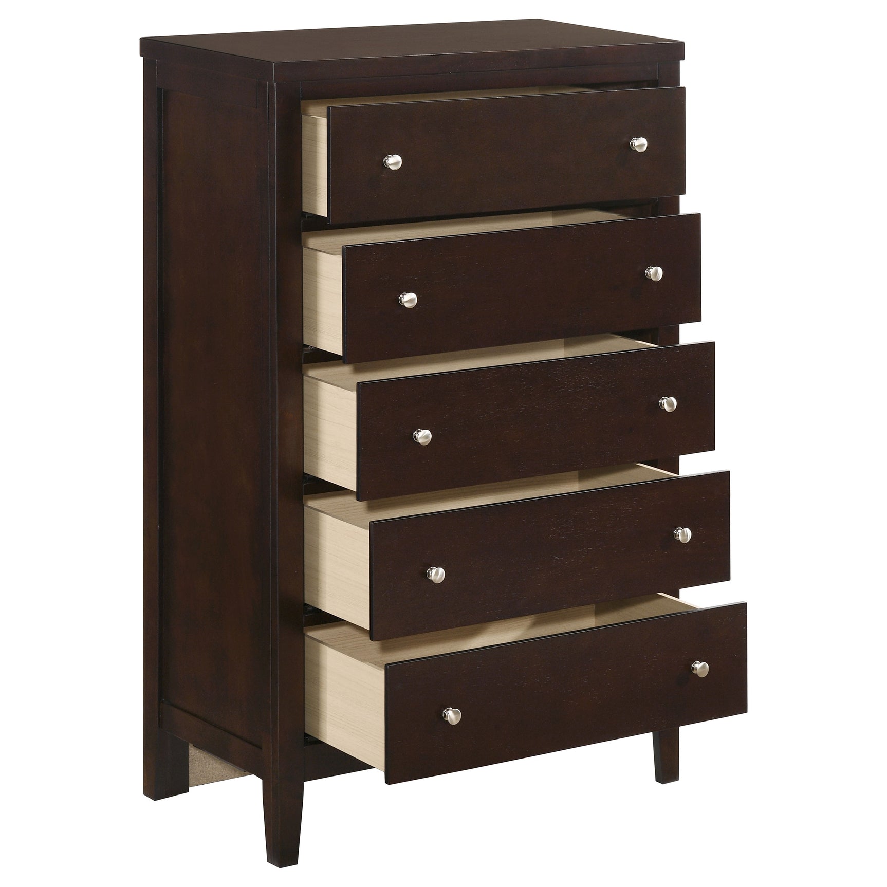 Carlton 5-drawer Bedroom Chest Cappuccino - Tampa Furniture Outlet