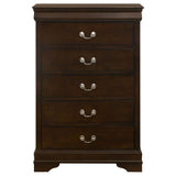 Louis Philippe 5-piece Full Bedroom Set Cappuccino - Tampa Furniture Outlet