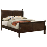 Louis Philippe Wood Full Sleigh Bed Cappuccino - Tampa Furniture Outlet
