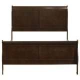 Louis Philippe Wood Full Sleigh Bed Cappuccino - Tampa Furniture Outlet