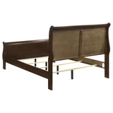 Louis Philippe Wood Full Sleigh Bed Cappuccino - Tampa Furniture Outlet