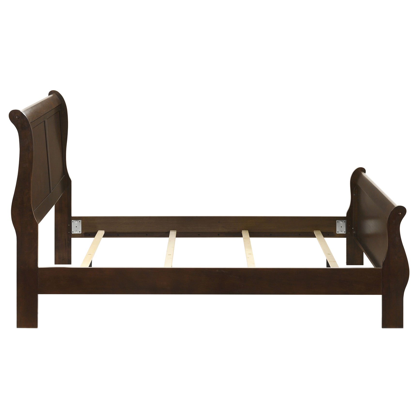 Louis Philippe Wood Full Sleigh Bed Cappuccino - Tampa Furniture Outlet