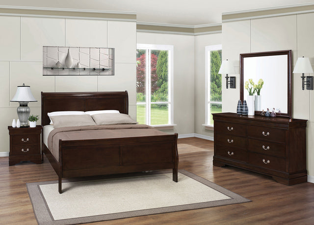 Tampa Furniture Outlet - Coaster - Louis Philippe 4-piece Eastern King Bedroom Set Cappuccino - 202411KE-S4