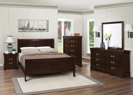 Tampa Furniture Outlet - Coaster - Louis Philippe 5-piece Eastern King Bedroom Set Cappuccino - 202411KE-S5