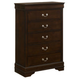 Louis Philippe 5-piece Eastern King Bedroom Set Cappuccino - Tampa Furniture Outlet