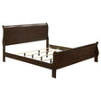 Tampa Furniture Outlet - Coaster - Louis Philippe Wood Eastern King Sleigh Bed Cappuccino - 202411KE
