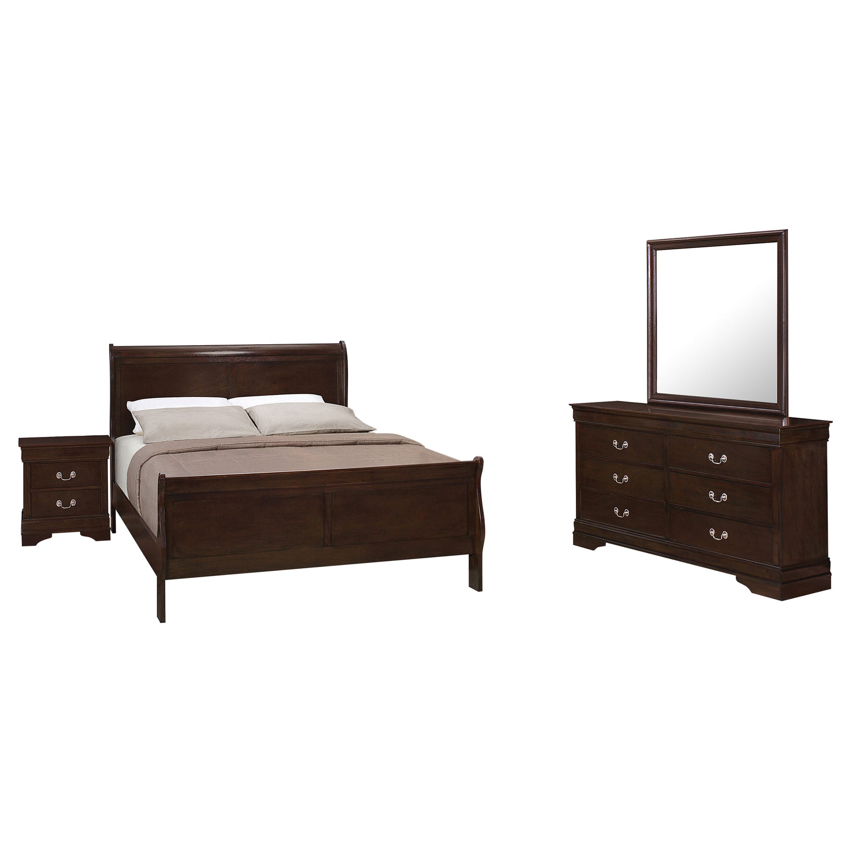 Louis Philippe 4-piece Queen Bedroom Set Cappuccino - Tampa Furniture Outlet