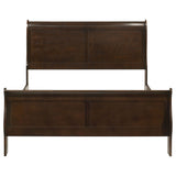 Louis Philippe Wood Queen Sleigh Bed Cappuccino - Tampa Furniture Outlet
