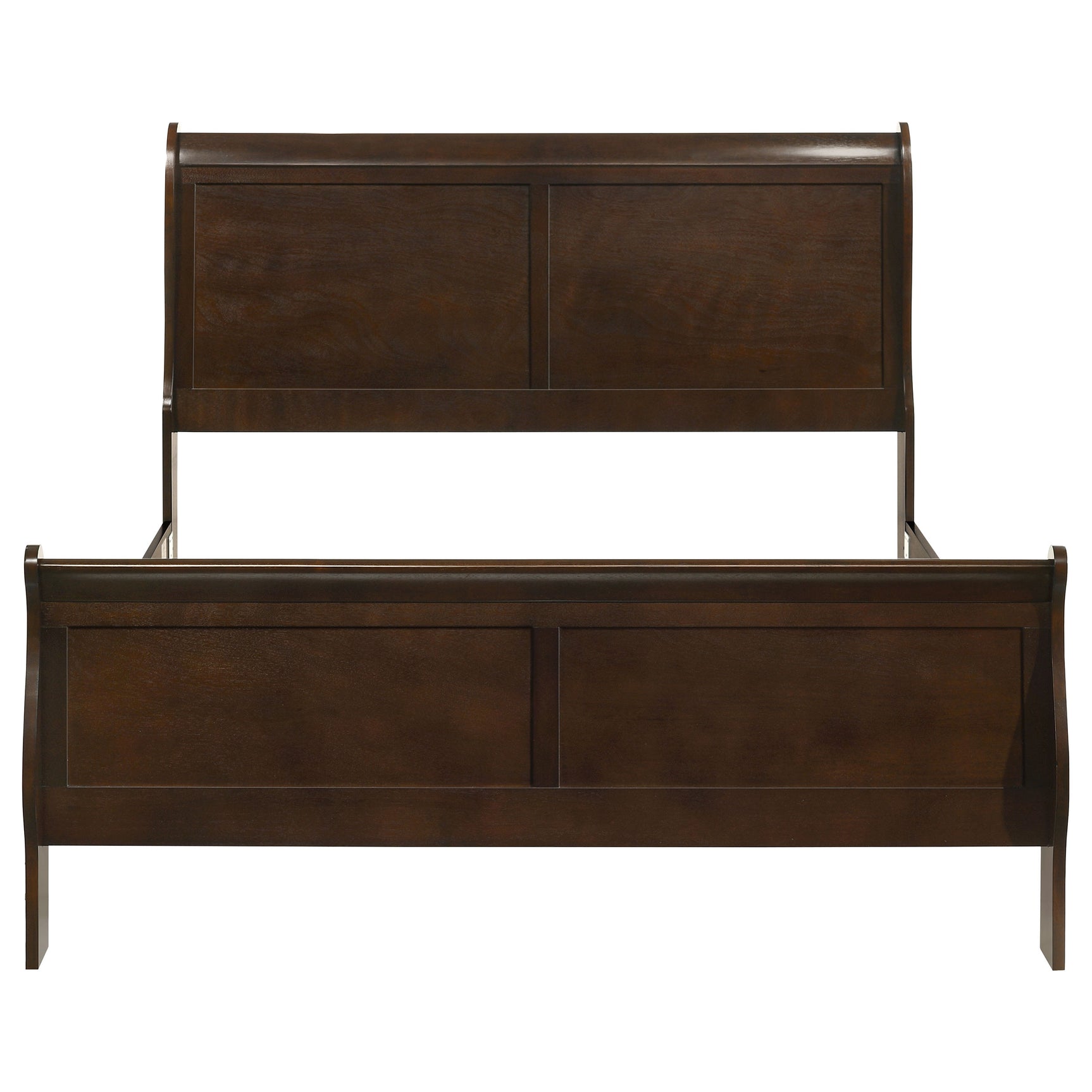 Louis Philippe Wood Queen Sleigh Bed Cappuccino - Tampa Furniture Outlet