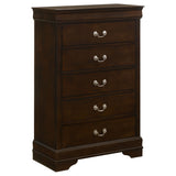 Louis Philippe 5-piece Twin Bedroom Set Cappuccino - Tampa Furniture Outlet