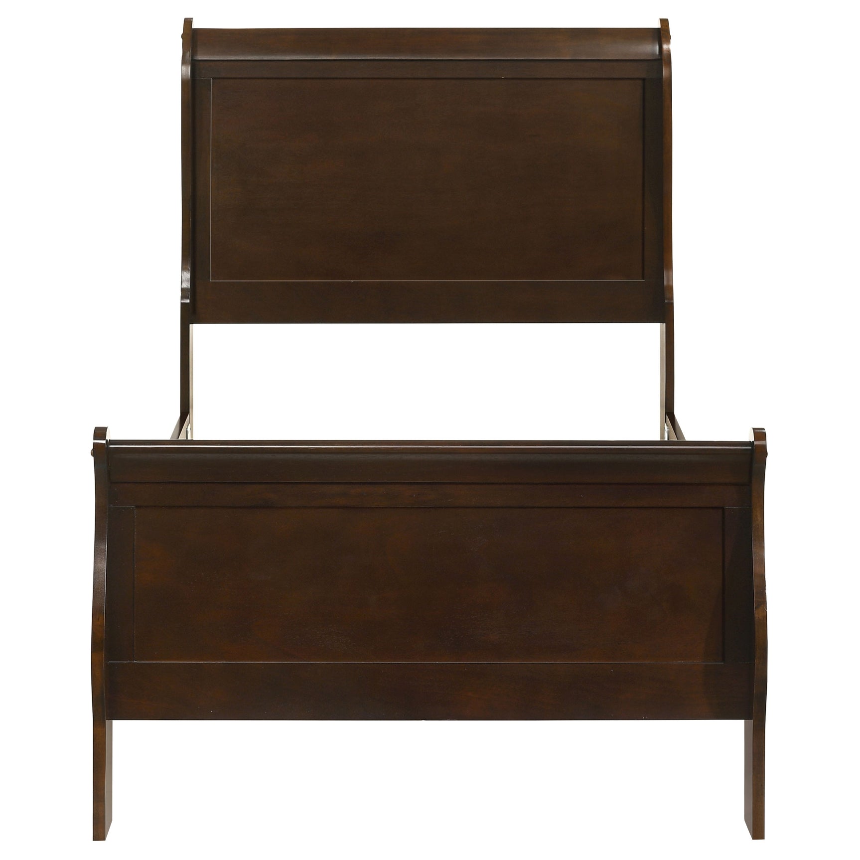 Louis Philippe Wood Twin Sleigh Bed Cappuccino - Tampa Furniture Outlet