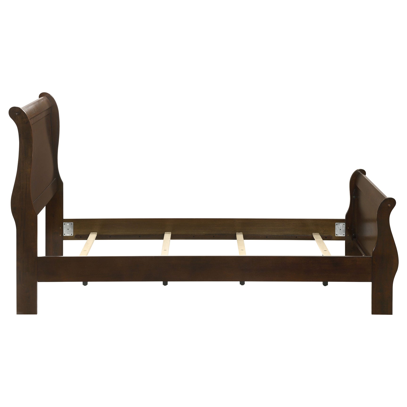 Louis Philippe Wood Twin Sleigh Bed Cappuccino - Tampa Furniture Outlet