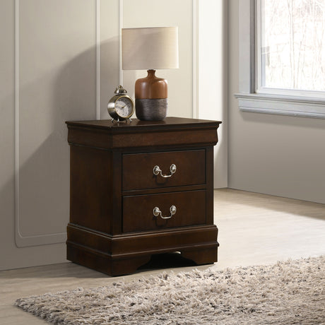 Louis Philippe 2-drawer Nightstand Cappuccino - Tampa Furniture Outlet
