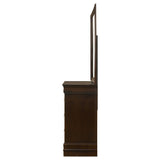 Louis Philippe 6-drawer Dresser with Mirror Cappuccino - Tampa Furniture Outlet