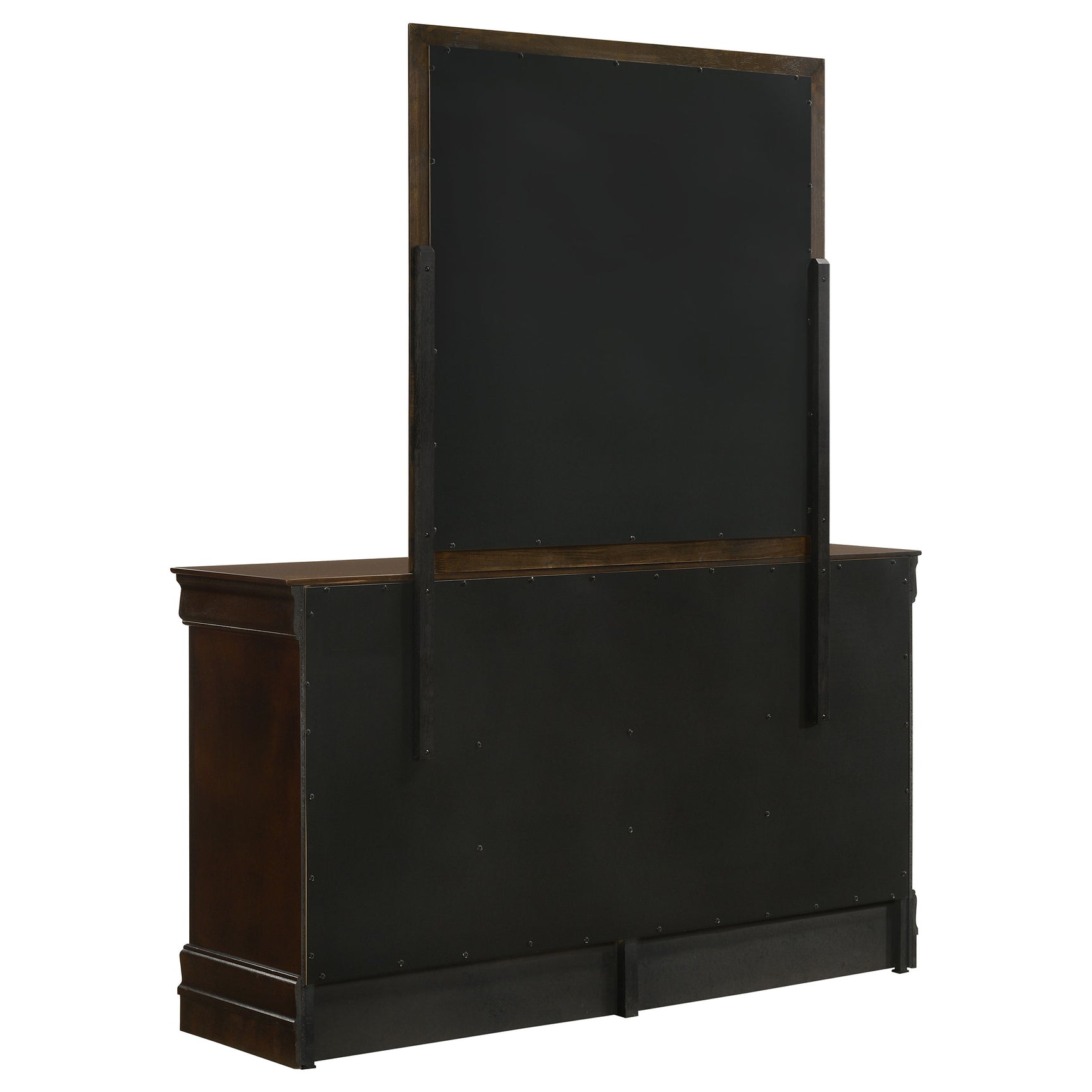 Louis Philippe 6-drawer Dresser with Mirror Cappuccino - Tampa Furniture Outlet