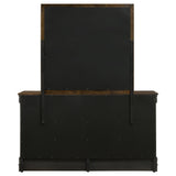 Louis Philippe 6-drawer Dresser with Mirror Cappuccino - Tampa Furniture Outlet