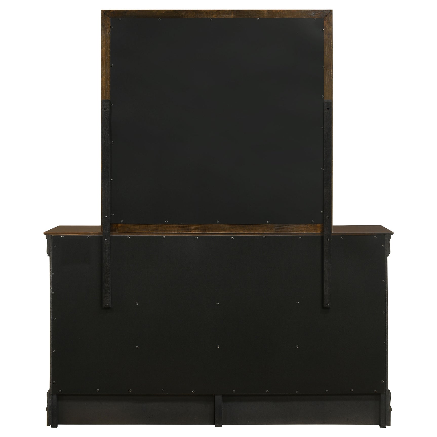 Louis Philippe 6-drawer Dresser with Mirror Cappuccino - Tampa Furniture Outlet
