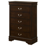 Louis Philippe 5-drawer Bedroom Chest Cappuccino - Tampa Furniture Outlet