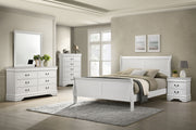 Tampa Furniture Outlet - Coaster - Louis Philippe 5-piece Eastern King Bedroom Set White - 202441KE-S5