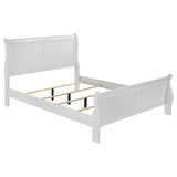 Tampa Furniture Outlet - Coaster - Louis Philippe 47-inch Eastern King Sleigh Panel Bed White - 202441KE