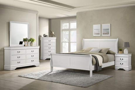 Tampa Furniture Outlet - Coaster - Louis Philippe 5-piece Queen Bedroom Set White - 202441Q-S5
