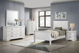 Louis Philippe 47-inch Twin Sleigh Panel Bed White - Tampa Furniture Outlet