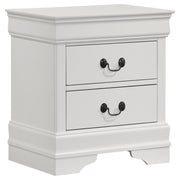 Tampa Furniture Outlet - Coaster - Louis Philippe 2-drawer Nightstand Bedside Table White - 202442