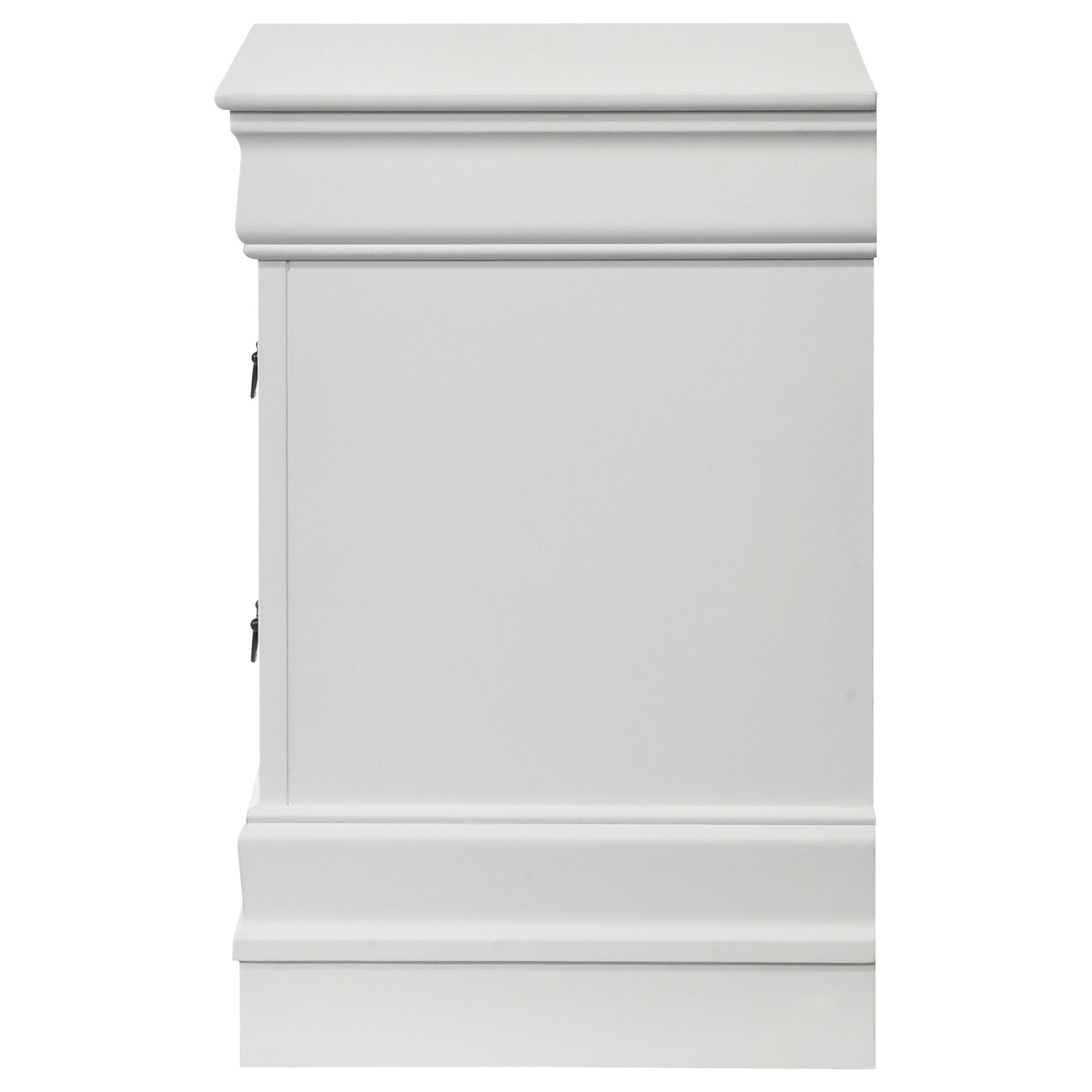 Louis Philippe 2-drawer Nightstand Bedside Table White - Tampa Furniture Outlet