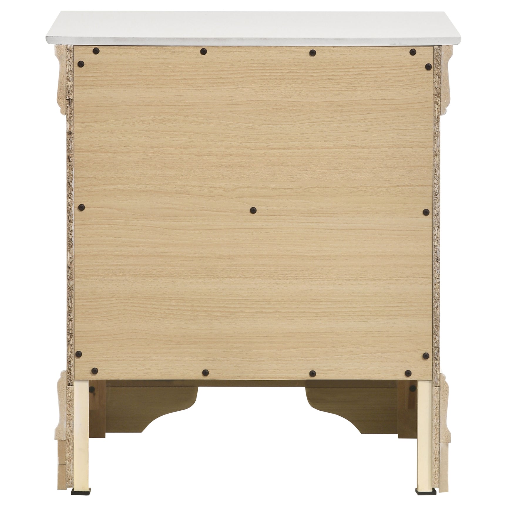 Louis Philippe 2-drawer Nightstand Bedside Table White - Tampa Furniture Outlet