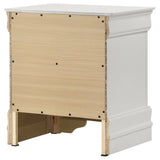 Louis Philippe 2-drawer Nightstand Bedside Table White - Tampa Furniture Outlet