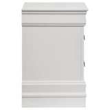 Louis Philippe 2-drawer Nightstand Bedside Table White - Tampa Furniture Outlet