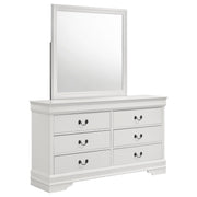 Tampa Furniture Outlet - Coaster - Louis Philippe 6-drawer Dresser and Mirror White - 202443M