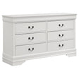 Tampa Furniture Outlet - Coaster - Louis Philippe 6-drawer Dresser White - 202443