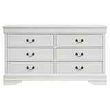 Louis Philippe 6-drawer Dresser White - Tampa Furniture Outlet