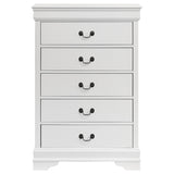 Louis Philippe 5-drawer Bedroom Chest White - Tampa Furniture Outlet
