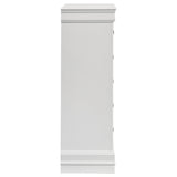 Louis Philippe 5-drawer Bedroom Chest White - Tampa Furniture Outlet