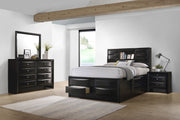 Tampa Furniture Outlet - Coaster - Briana 4-piece Eastern King Bedroom Set Black - 202701KE-S4