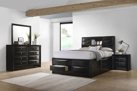 Tampa Furniture Outlet - Coaster - Briana 4-piece Eastern King Bedroom Set Black - 202701KE-S4