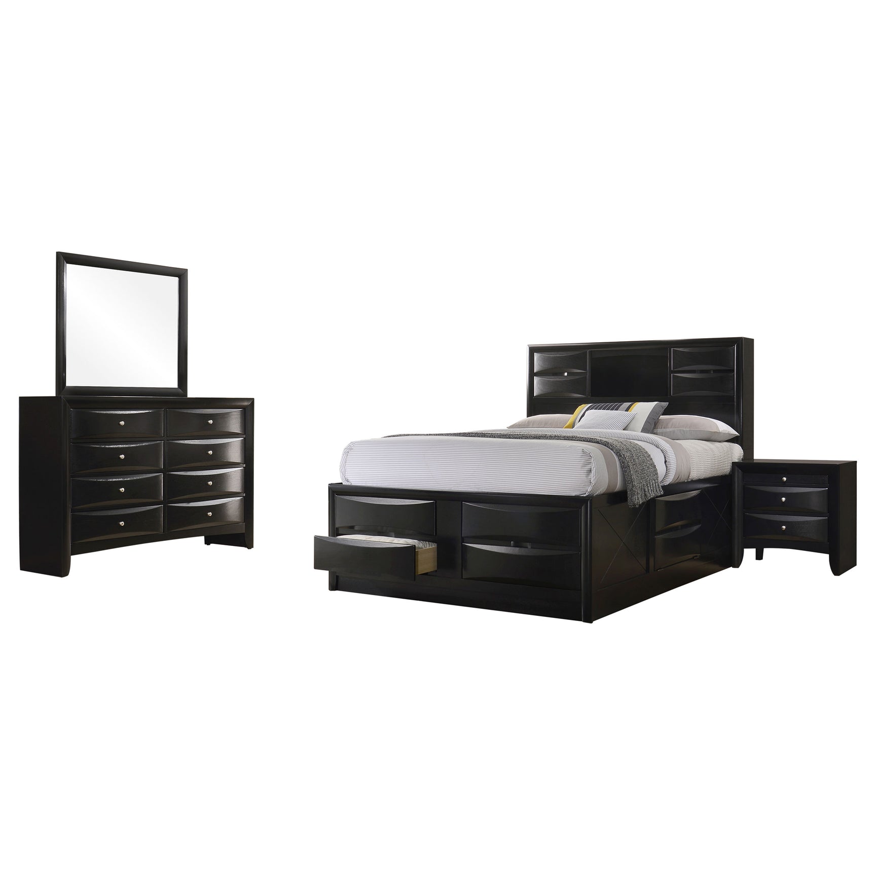 Briana 4-piece Eastern King Bedroom Set Black - Tampa Furniture Outlet