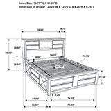 Briana Wood Eastern King Storage Bookcase Bed Black - Tampa Furniture Outlet