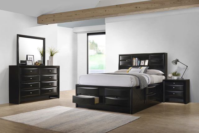 Tampa Furniture Outlet - Coaster - Briana 4-piece California King Bedroom Set Black - 202701KW-S4
