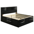 Tampa Furniture Outlet - Coaster - Briana Wood California King Storage Bookcase Bed Black - 202701KW