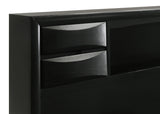 Briana Wood California King Storage Bookcase Bed Black - Tampa Furniture Outlet