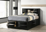 Briana Wood Queen Storage Bookcase Bed Black - Tampa Furniture Outlet